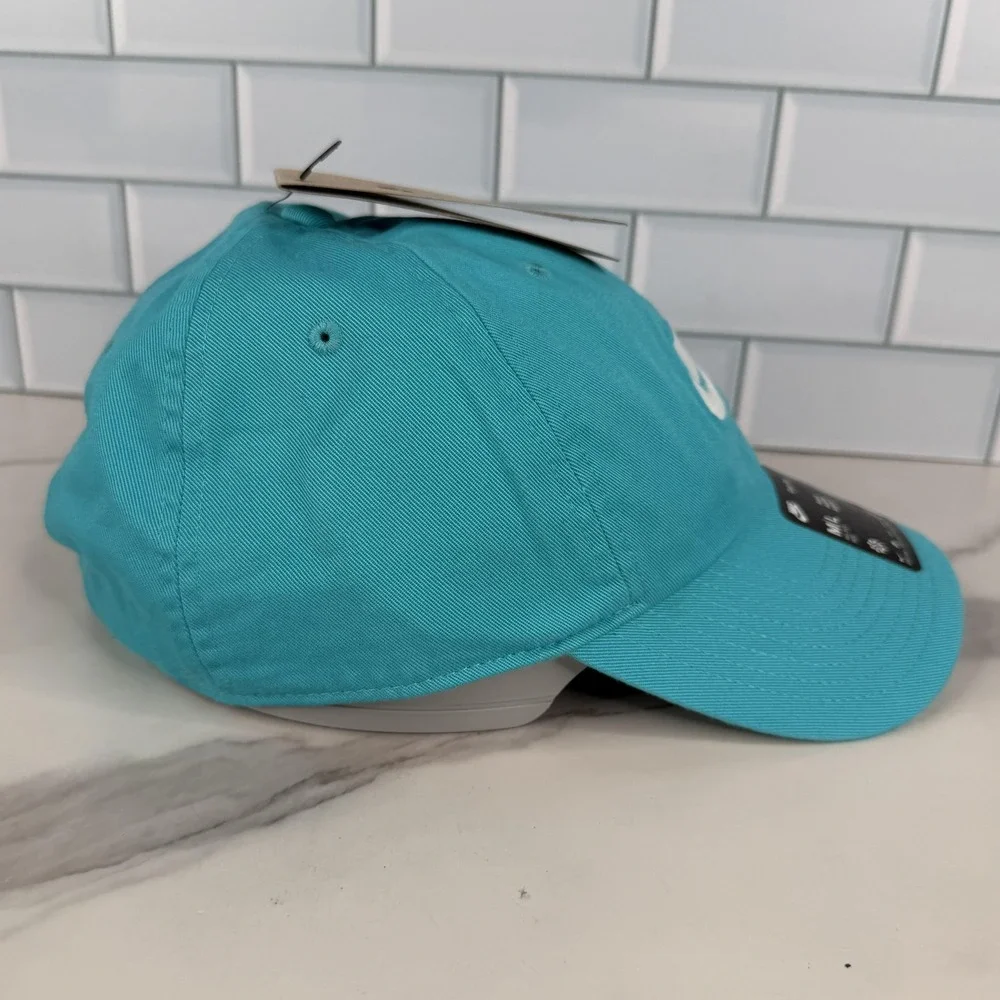 Nike Hat Cap Strap Back Mens M/L Teal Blue Club Cap Swoosh Logo Baseball